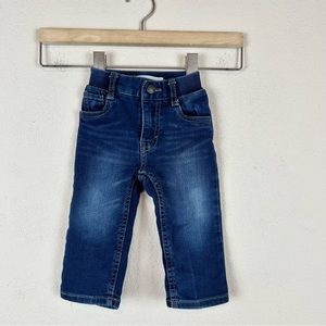 Levi Dark Wash Distressed Baby Blue Jeans Sz 12M